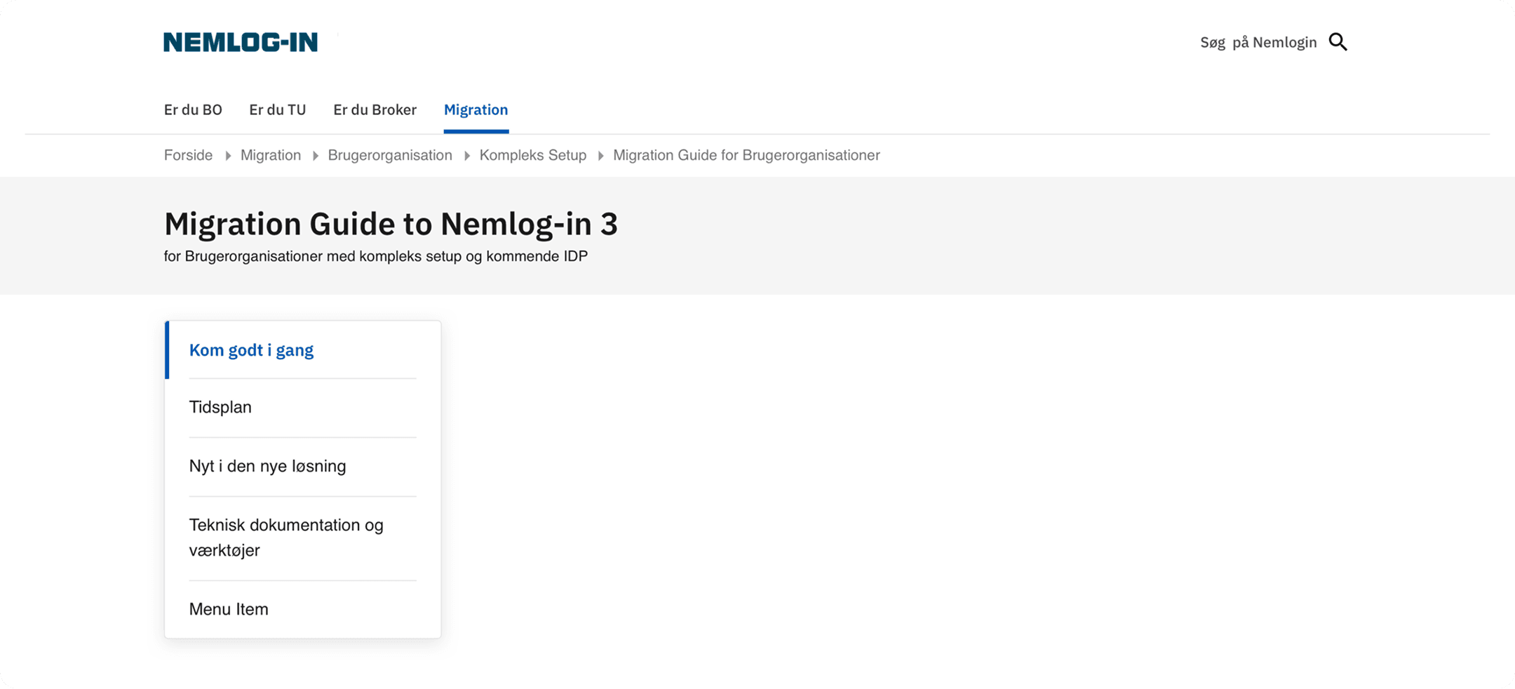Navigation exploration — subpage layout